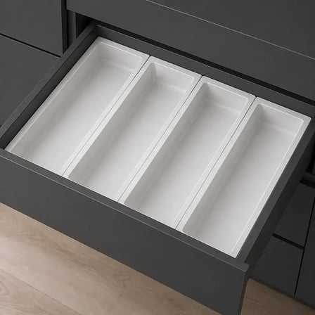 Mesan Traybond Tek Bölme Beyaz Kaşıklık 157mm (105-83-04-302)