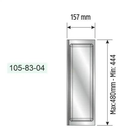 Mesan Traybond Tek Bölme Beyaz Kaşıklık 157mm (105-83-04-302)