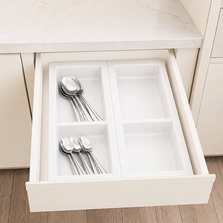Mesan Traybond 2 Bölme Beyaz Kaşıklık 157mm (105-83-05-302)