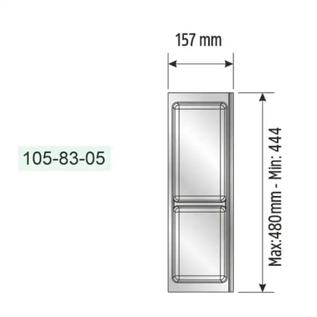 Mesan Traybond 2 Bölme Beyaz Kaşıklık 157mm (105-83-05-302)