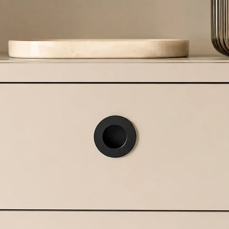 System Düğme Mobilya Kulbu Siyah Renk 16mm Kulp (SY7480 0016 AL6)
