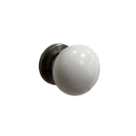 Fds F-398 Sude Polimer Beyaz Düğme Kulp Antik Sarı Ayak (F-398-D-91)