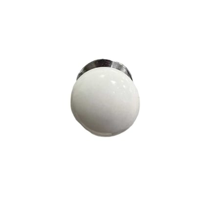 Fds F-398 Sude Polimer Beyaz Düğme Kulp Krom Ayak (F-398-D-18)