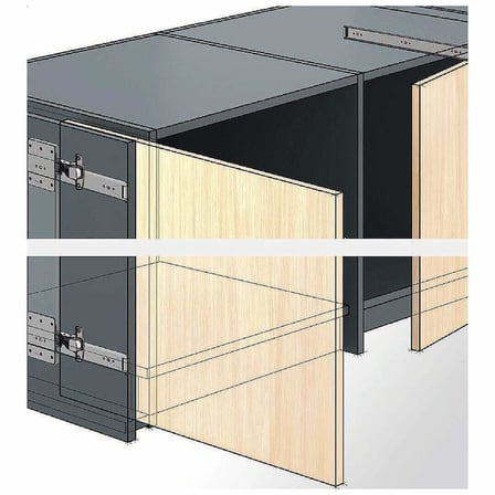 Hettich Döner sürgü kapak sistemi KA 5740 / 700 mm (41379)