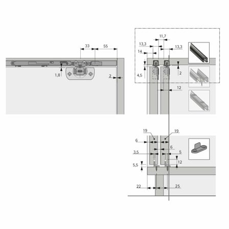 Hettich SysLine S Silent System Set (9208511)