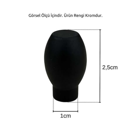Fds 20mm Mermi Düğme Kulp Krom (1008KR)