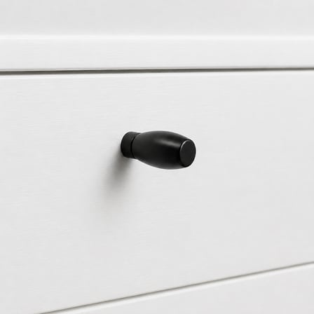 Fds 20mm Mermi Düğme Kulp Siyah (1008Sİ)