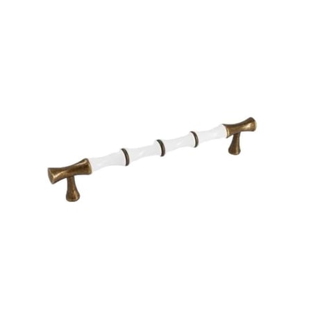 Özen 479 Modeli Çekme Dolap Kulbu Antik Sarı/Beyaz 224mm (Ö749-224-94/01)