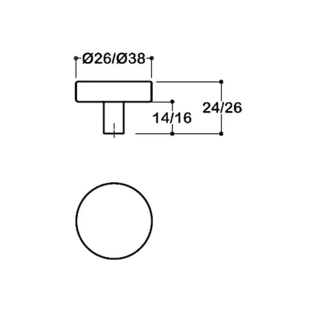 System Düğme Mobilya Kulbu Krom 38mm Kulp (SY1910 0038 CR)