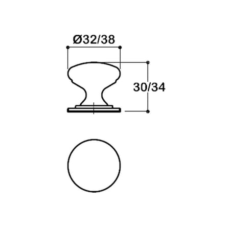 System Düğme Mobilya Kulbu Parlak Nikel 32mm Kulp (SY1959 0032 PN)