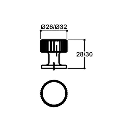 System Düğme Mobilya Kulbu Siyah Renk 26mm Kulp (SY1975 0026 AL6)