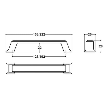 System Mobilya Kulbu Antik Gümüş 192mm Kulp (SY4235 0192 OSM)