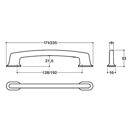 System Mobilya Kulbu Siyah Renk 128mm Kulp (SY4245 0128 AL6)