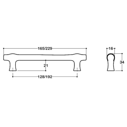 System Mobilya Kulbu Gold Renk 192mm Kulp (SY4323 0192 GL)