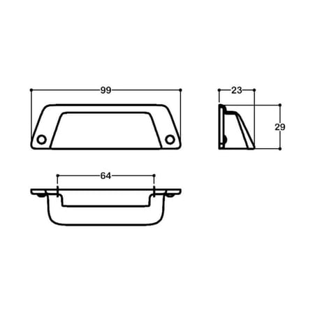 System Mobilya Kulbu Siyah Renk 64mm Çanak/Tas Kulp (SY4529 0064 AL6)