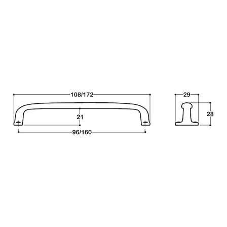 System Mobilya Kulbu Siyah Renk 96mm Kulp (SY4595 0096 AL6)