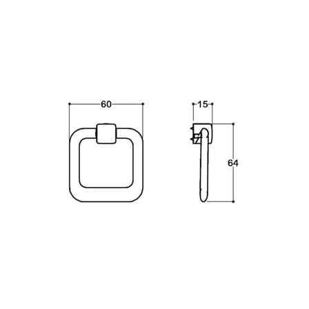 System Mobilya Kulbu Halka Krom 60mm Kulp (SY4630 0060 CR-CR)