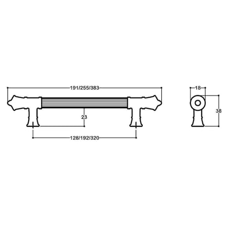 System Mobilya Kulbu Siyah Renk 320mm (SY4675 0320 AL6-AL6)