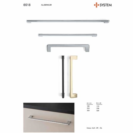 System Mobilya Kulbu Krom Renk 160mm Kulp (SY6518 0160 CR)