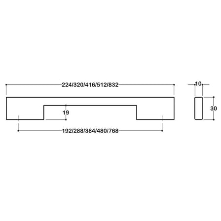 System Mobilya Kulbu Füme Renk 192mm Kulp (SY7327 0192 BBN)