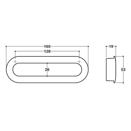 System Gömme Mobilya Kulbu Siyah Renk 128mm Kulp (SY7471 0128 AL6)