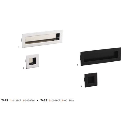 System Gömme Mobilya Kulbu Siyah Renk 16mm Kulp (SY7483 0016 AL6)