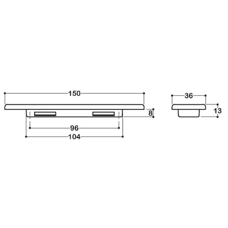 System Gömme Mobilya Kulbu Gold Renk 96mm Kulp (SY4340 0096 GL)