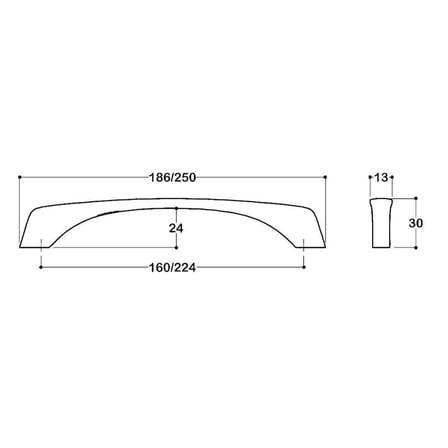 System 160mm Krom Renk Kulp (SY4635 0160 CR)