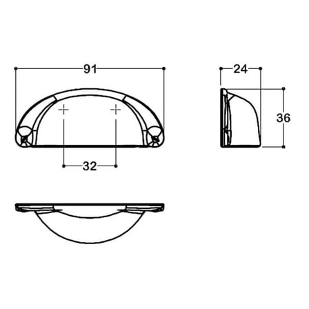 System Mobilya Kulbu Nikel Saten 32mm Tas Kulp (SY4525 0032 NB)