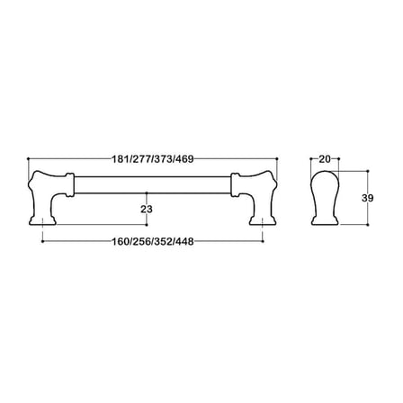 System Mobilya Kulbu Krom 256mm Kulp (SY4615 0256 CR-CR)