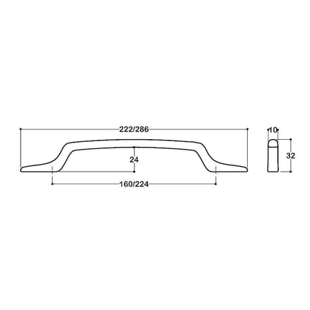 System Mobilya Kulbu Siyah Renk 160mm Kulp (SY4520 0160 AL6)