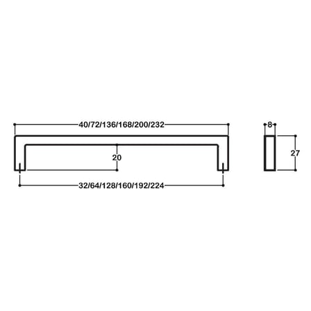 System Mobilya Kulbu Siyah Renk 96mm Kulp (SY7938 0096 AL6)