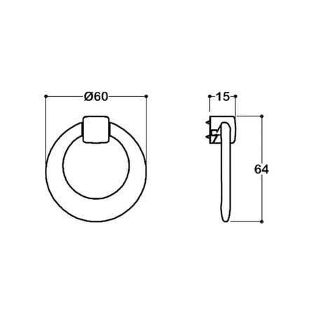 System Mobilya Kulbu Krom 60mm Kulp (SY4625 0060 CR-CR)