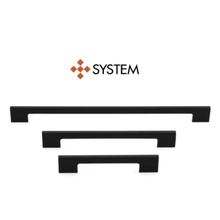 System Mobilya Kulbu Siyah Renk 128mm Kulp (SY8574 0128 AL6)