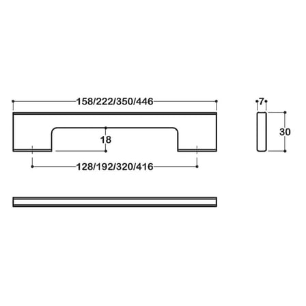 System Mobilya Kulbu Siyah Renk 128mm Kulp (SY8574 0128 AL6)