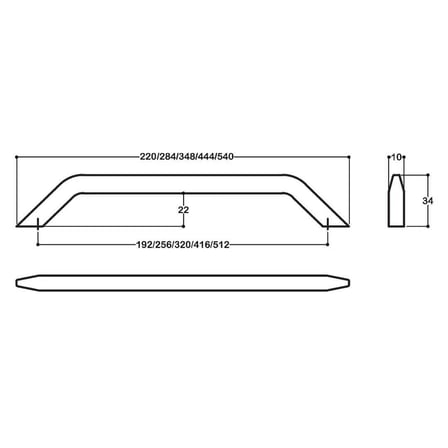 System Mobilya Kulbu Krom Renk 192mm Kulp (SY8672 0192 CR)