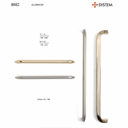 System Mobilya Kulbu Gold Renk 160mm Kulp (SY8682 0160 GL)
