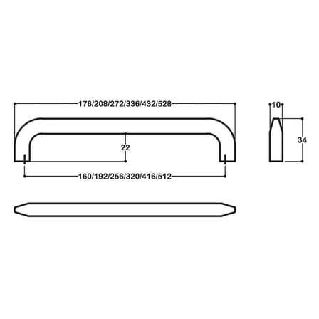 System Mobilya Kulbu Gold Renk 256mm Kulp (SY8682 0256 GL)