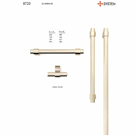 System Düğme Mobilya Kulbu Gold Renk 8mm Kulp (SY8720 0008 GL-GL)