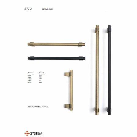 System Mobilya Kulbu Siyah Renk 192mm Kulp (SY8770 0192 AL6-AL6)