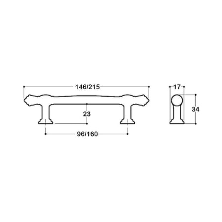 System Mobilya Kulbu Parlak Nikel 160mm Kulp (SY4482 0160 PN)