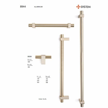 System Mobilya Kulbu Gold Renk 128mm Kulp (SY8944 0128 GL-GL)
