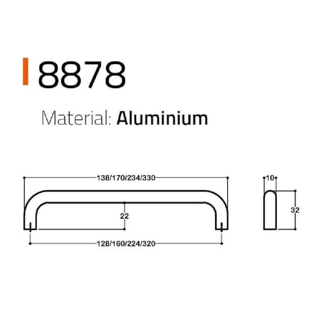System Mobilya Kulbu Gold Renk 128mm Kulp (SY8878 0128 GL)