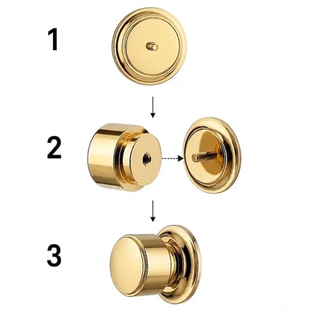 System Mobilya Kulp Tabanı Gold Altın Renk 42mm (SY0100 0042 GL)