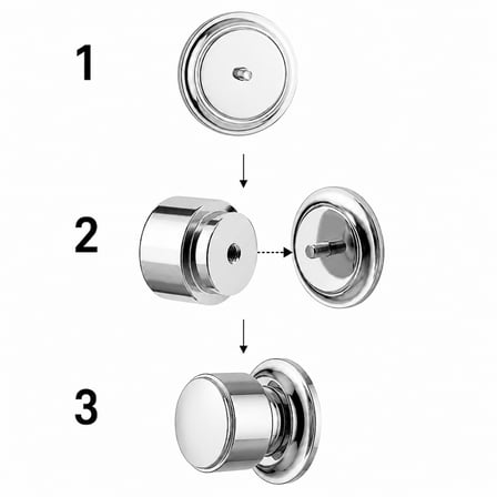 System Mobilya Kulp Tabanı Parlak Nikel 42mm (SY0100 0042 PN)