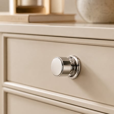 System Mobilya Kulp Tabanı Parlak Nikel 42mm (SY0100 0042 PN)