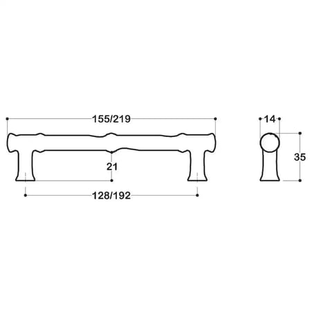 System Mobilya Kulbu Antik Sarı Renk 192mm Kulp (SY4227 0192 ABM)