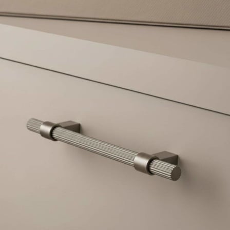 System Mobilya Kulbu Füme Renk 128mm Kulp (SY8990 0128 BBN-BBN)