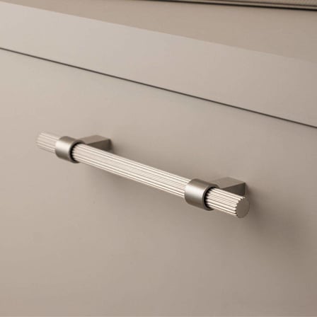 System Mobilya Kulbu Nikel Saten 128mm Kulp (SY8990 0128 NB-NB)