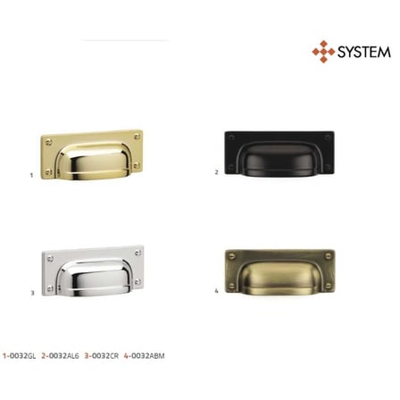 System Mobilya Kulbu Gold Renk 32mm Çanak/Tas Kulp (SY4534 0032 GL)
